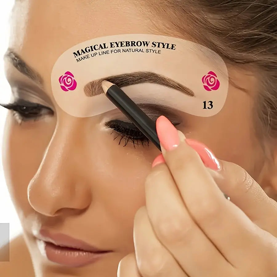 24pcs Precision Eyebrow Shaping Cards - Beginner-Friendly, High-Quality Makeup Tools for Perfect Brows, No Battery Needed, Ideal for All Occasions, Eyebrow Trimmer Glamor n Glow