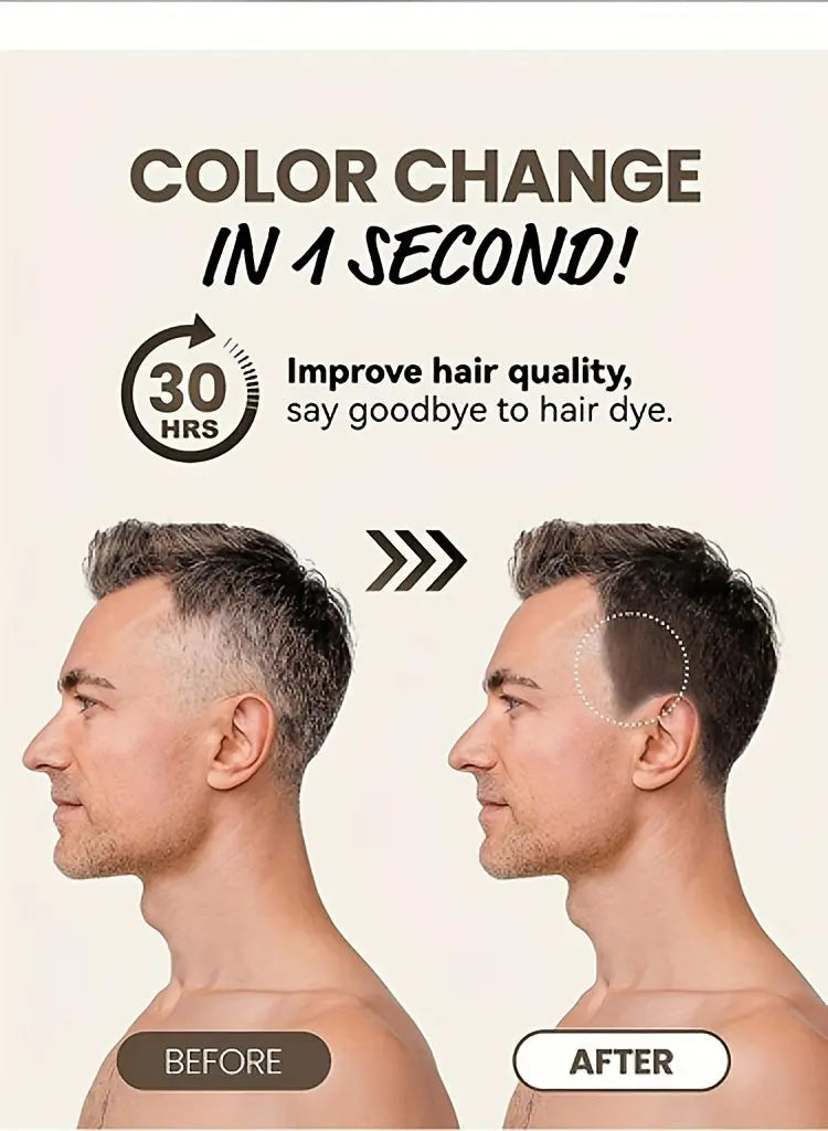 MLSmile Beauty Hair Touch-Up Stick - Long-Lasting, Lipstick-Style Hair Dye Pen for Gray Coverage, Temporary Black Hair Color Applicator for All Hair Types, 4g Glamor n Glow